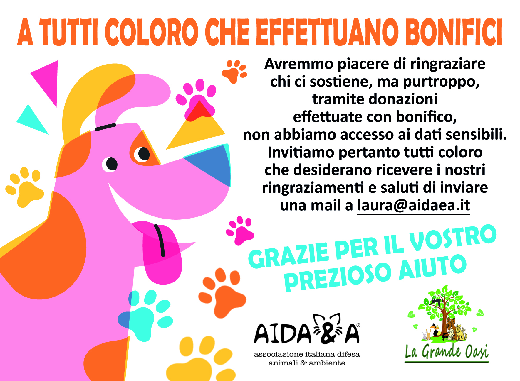 A tutti coloro che effettuano bonifici